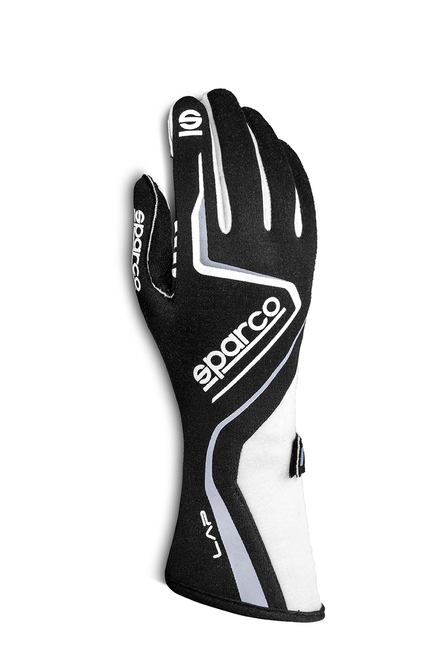 Sparco Lap Driving Gloves (White and Black)