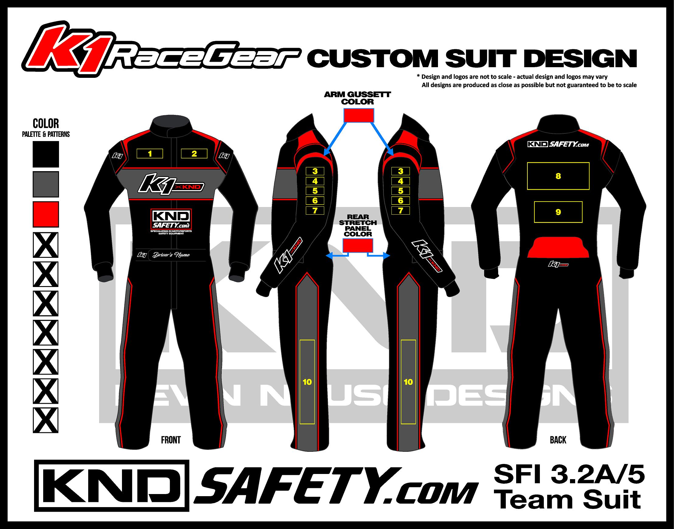 K1 Custom Race Suits (SFI Rated) - Best Pricing - KND Safety
